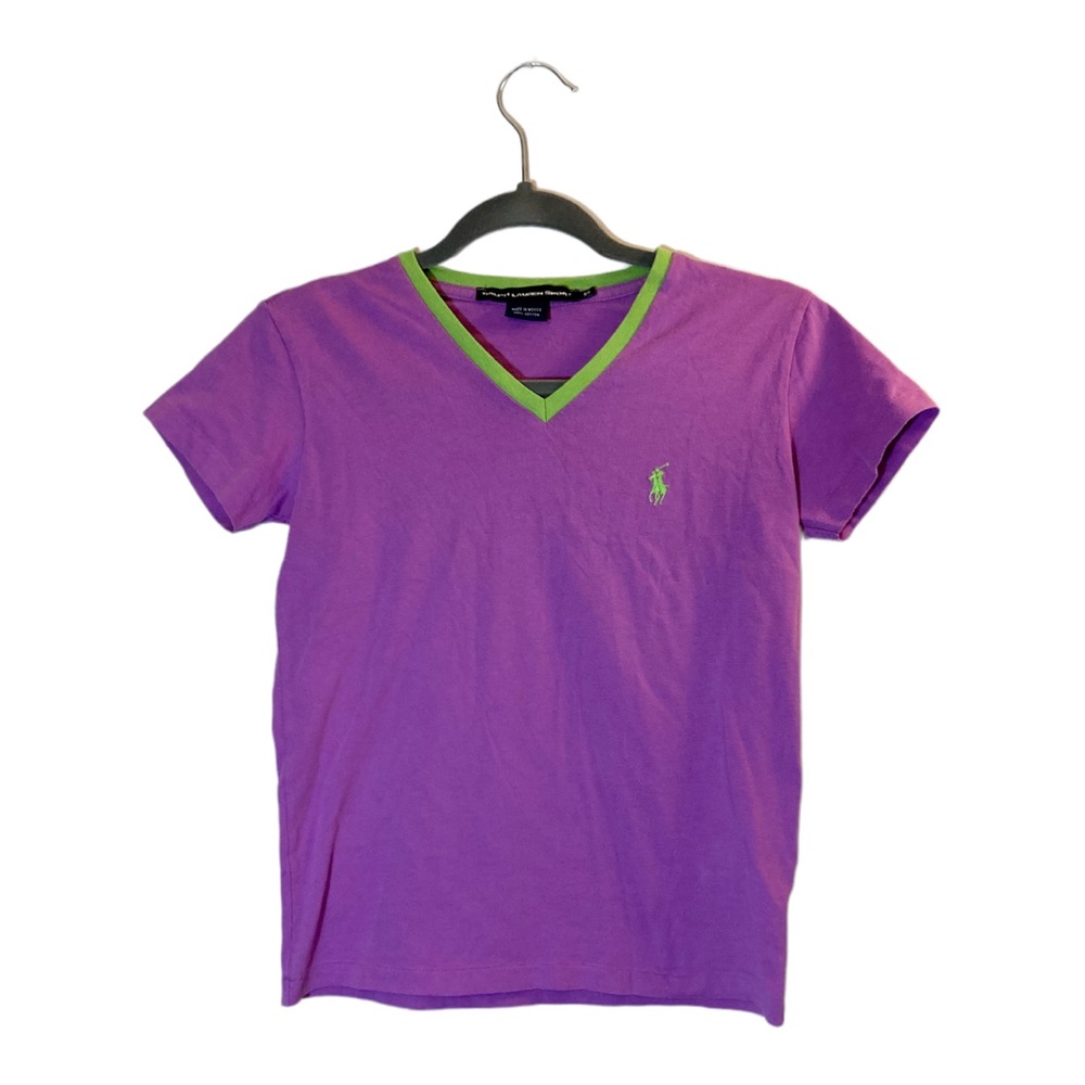 Polo Ralph Lauren Sport Women Purple Lightweight V-neck Tee T-shirt Size:XS